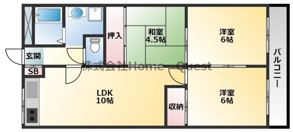 エコーハイツⅡの物件間取画像